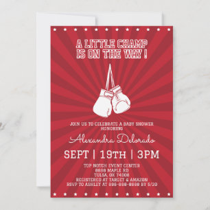 Boxing Baby Shower Invitation