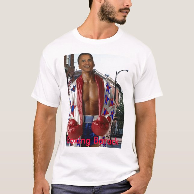 Boxing Barack, Boxing Barack - Customised T-Shirt (Front)