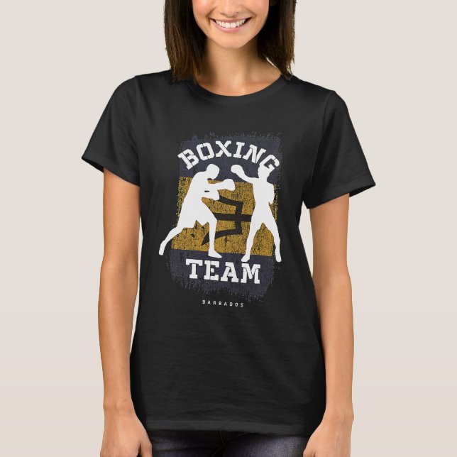 Boxing Barbados Combat Sports Fighter Boxing T-Shirt (Front)