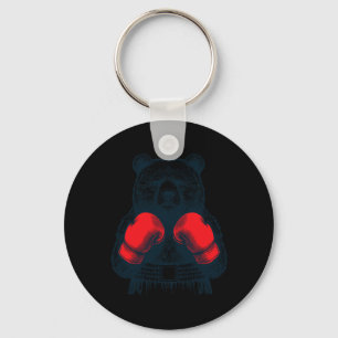 Boxing Bear Fighting Boxer Boxing Lover Gloves Wil Key Ring