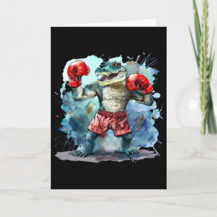 Boxing Bear Lover Boxing Gloves Kickboxing Funny B Card