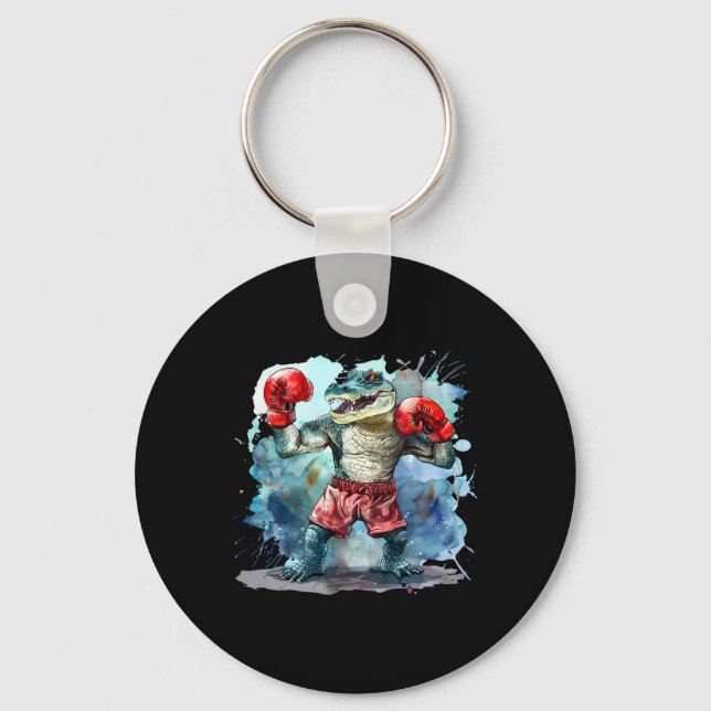 Boxing Bear Lover Boxing Gloves Kickboxing Funny B Key Ring (Front)