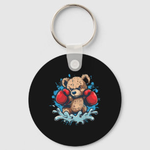 Boxing Bear Lover Boxing Gloves Kickboxing Funny B Key Ring