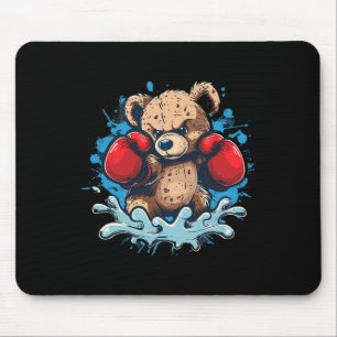 Boxing Bear Lover Boxing Gloves Kickboxing Funny B Mouse Pad
