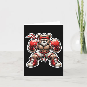 Boxing Bear Martial Arts Street Grizzly Muay Thai Card