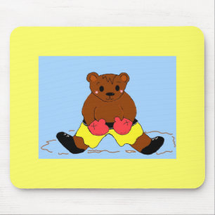 Boxing Bear Mouse Pad