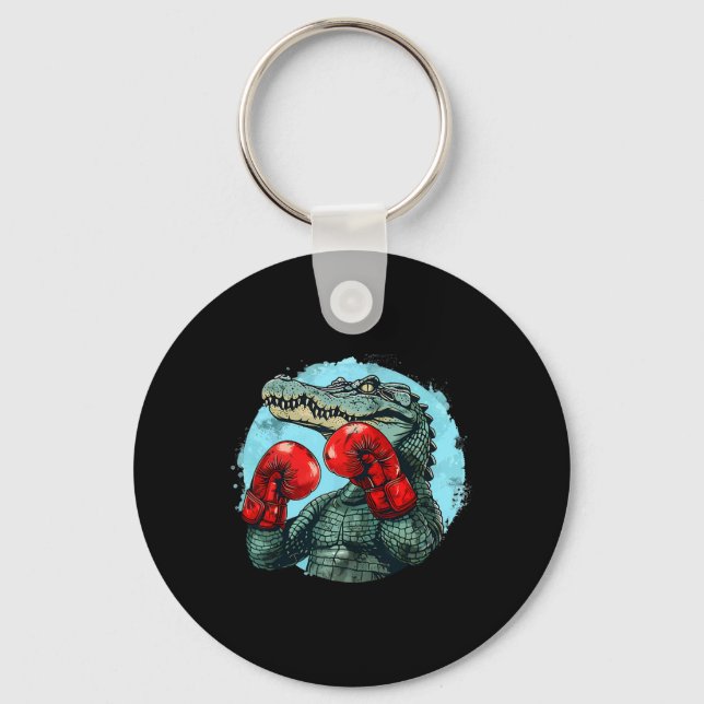 Boxing Bear With Boxing Gloves Kickboxing Funny Bo Key Ring (Front)