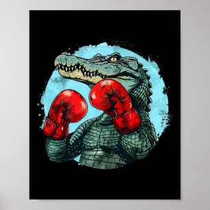 Boxing Bear With Boxing Gloves Kickboxing Funny Bo Poster