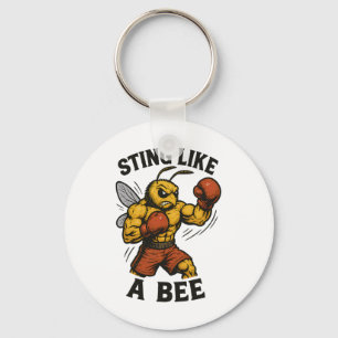 Boxing Bee Sting Like A Bee Kickboxer Powerful Bee Key Ring