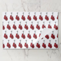 Boxing Birthday Party Red Gloves Paper Placemats