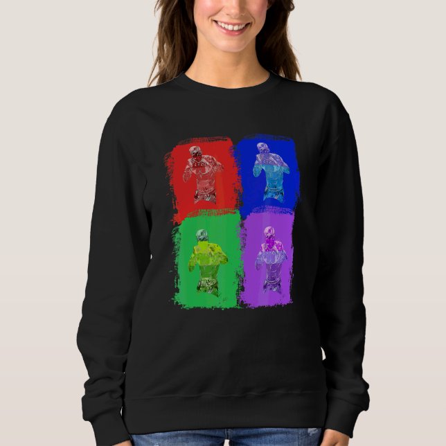 Boxing Box Boxer Pop Art Sweatshirt (Front)