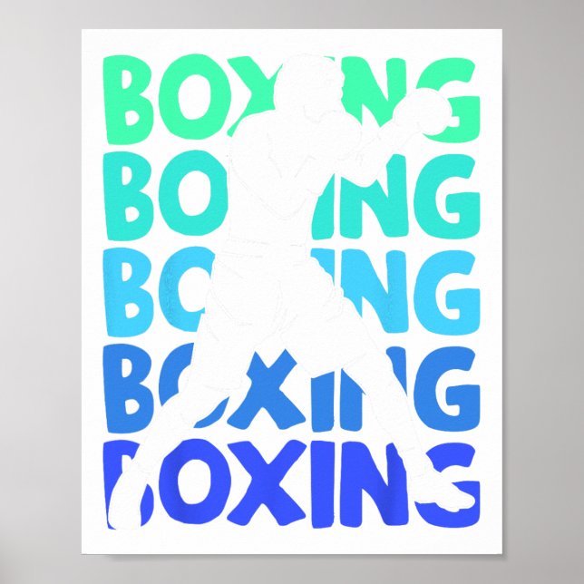 Boxing Boxer Boys Men Kids  Poster (Front)