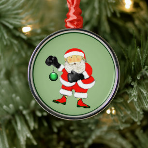 Boxing Boxer Christmas Collectable Metal Ornament