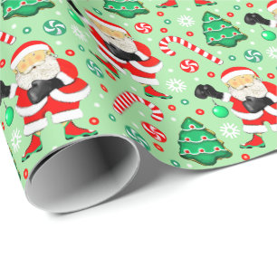 Boxing Boxer Christmas Gift Wrapping Paper