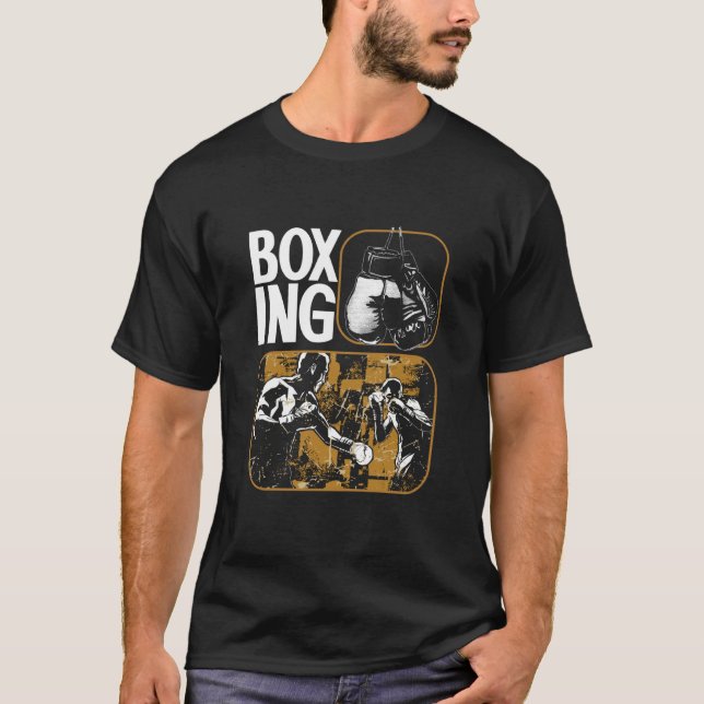 Boxing Boxer Gloves MMA Fighting Fighter T-Shirt (Front)