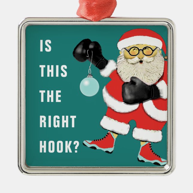 Boxing Boxer Keepsake Metal Ornament (Front)