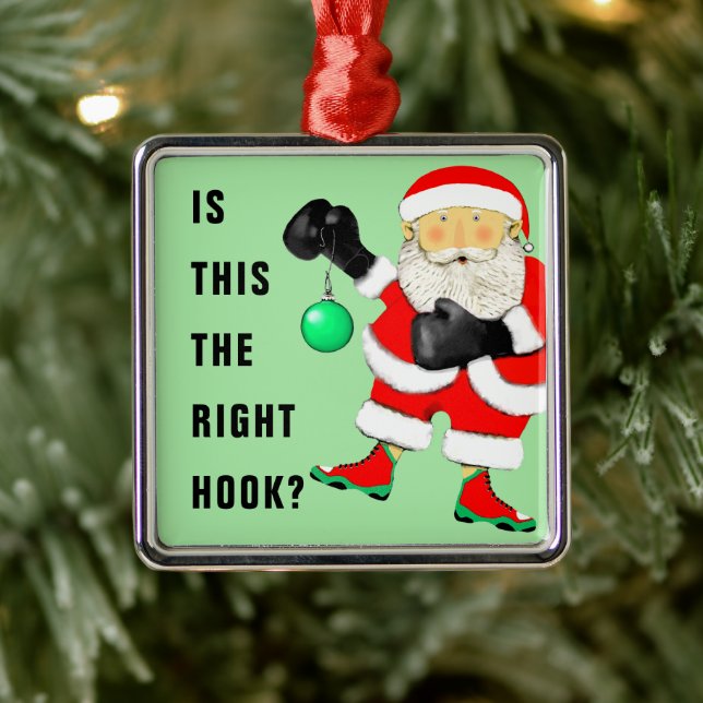 Boxing Boxer Keepsake Metal Ornament (Tree)