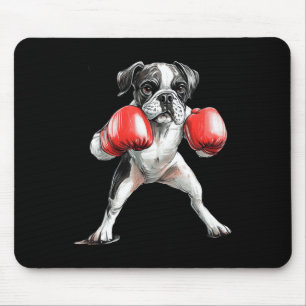 Boxing Boxer Shares Humour With Playful Dog Charm Mouse Pad