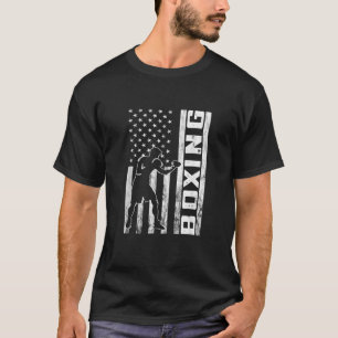 Boxing Boxer USA America Vintage Boxing Gloves Kic T-Shirt