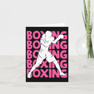 Boxing Boxer Women Girls Kids 1 Card