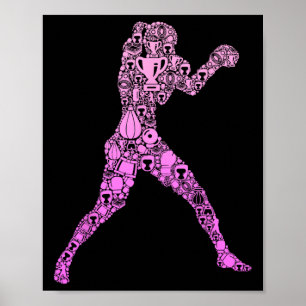 Boxing Boxer Women Girls Kids Poster