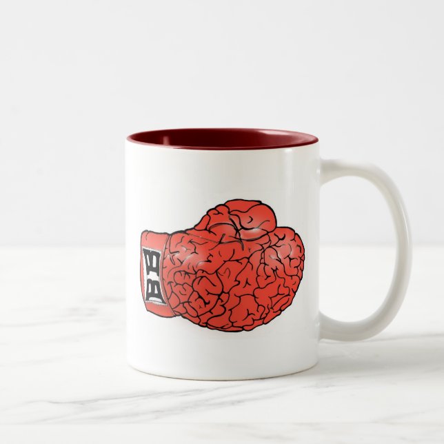 Boxing Brain Mug (Red) (Right)