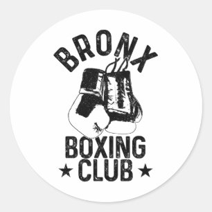 Boxing Bronx Martial Arts Ny New York Boxer  Classic Round Sticker