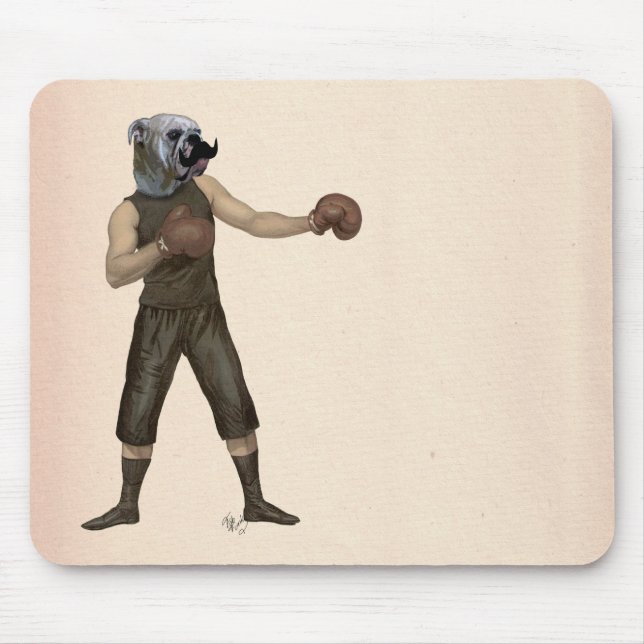 Boxing Bulldog Full 2 Mouse Pad (Front)