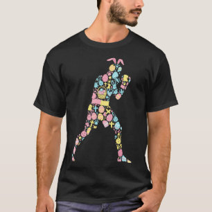Boxing Bunny Easter Egg Easter Day Womens Mens Kid T-Shirt