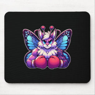 Boxing Butterfly Boxer Kickboxer Mma Fighter Comba Mouse Pad