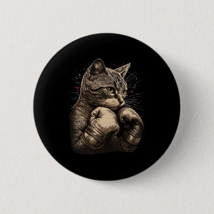 Boxing Cat Boxer Funny Cat Graphic For Men Women G 6 Cm Round Badge