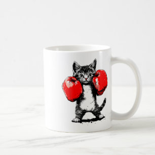 Boxing Cat Sport Gloves Cool Cute Funny Men Women Coffee Mug