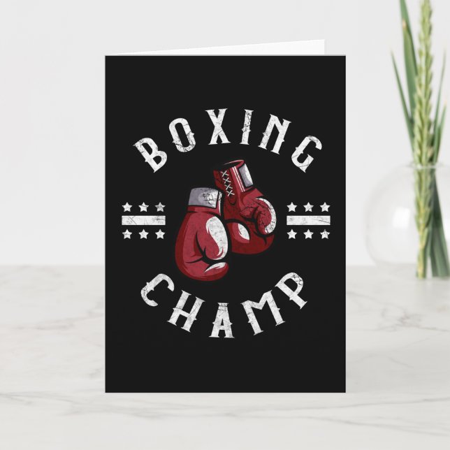 Boxing Champ Box Sports Martial Arts Fighter Card (Front)