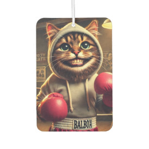 "Boxing Champ? - Cat with boxing cloves Car Air Freshener