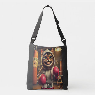 Boxing Champ? - Cat with boxing gloves Crossbody Bag