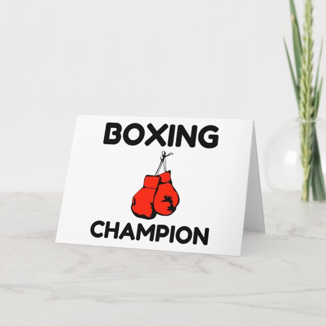 BOXING CHAMPION HOLIDAY CARD (Front)