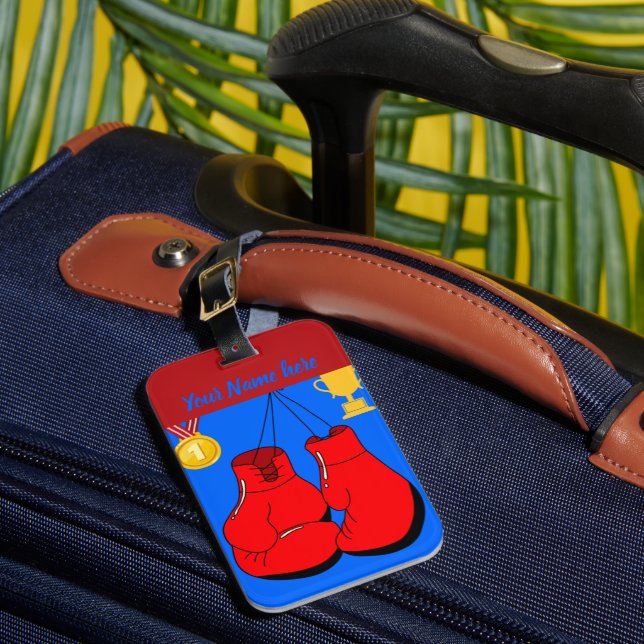 Boxing Champion Personalized Luggage Tag (Front Insitu 1)