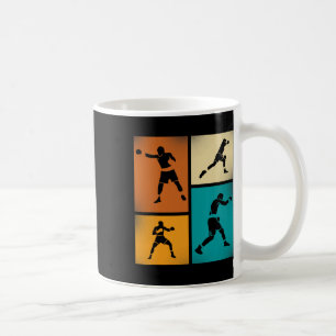 Boxing Champion Silhouette Retro Style Art  Coffee Mug