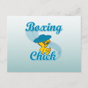 Boxing Chick #3 Postcard