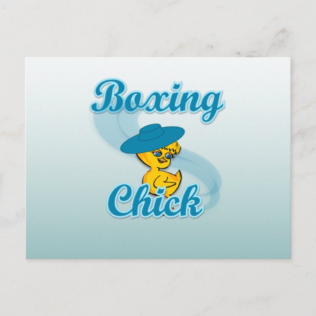 Boxing Chick #3 Postcard (Front)
