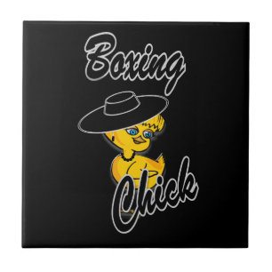 Boxing Chick #4 Ceramic Tile