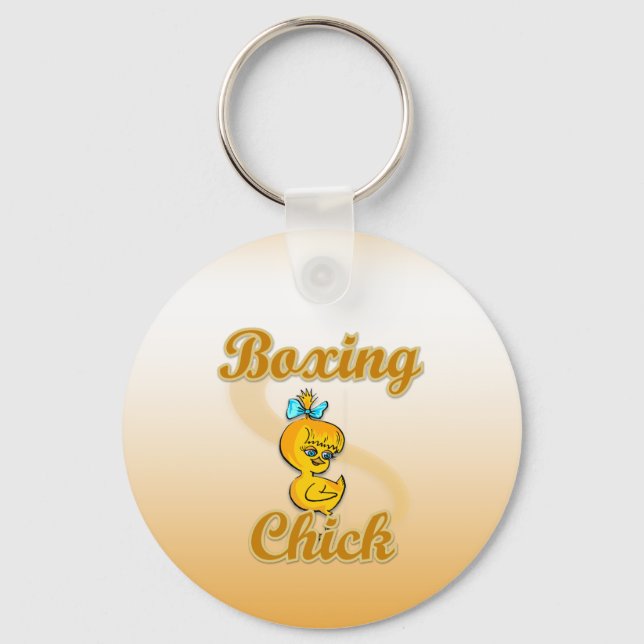 Boxing Chick Key Ring (Front)