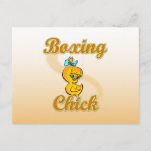 Boxing Chick Postcard