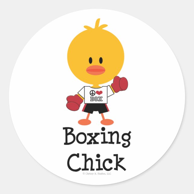 Boxing Chick Stickers (Front)