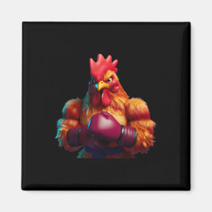 Boxing Chicken Boxer Kickboxer Mma Fighter Combat  Magnet