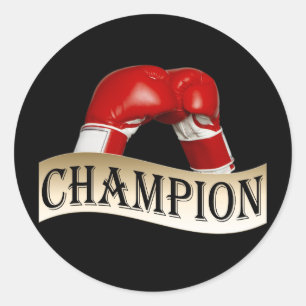 BOXING CLASSIC ROUND STICKER