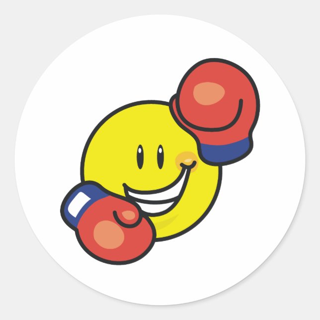 Boxing Classic Round Sticker (Front)