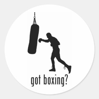 Boxing Classic Round Sticker