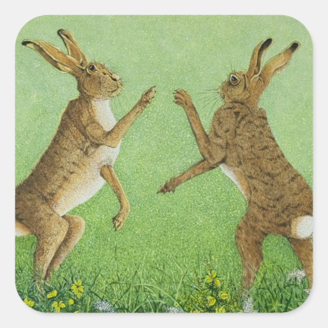 Boxing clever square sticker (Front)