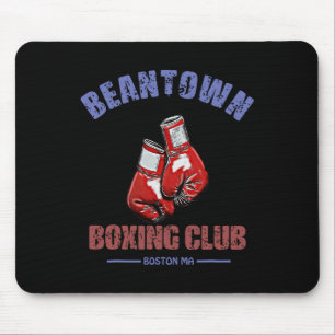 Boxing Club Beantown Boston Ma- Gloves Design  Mouse Pad